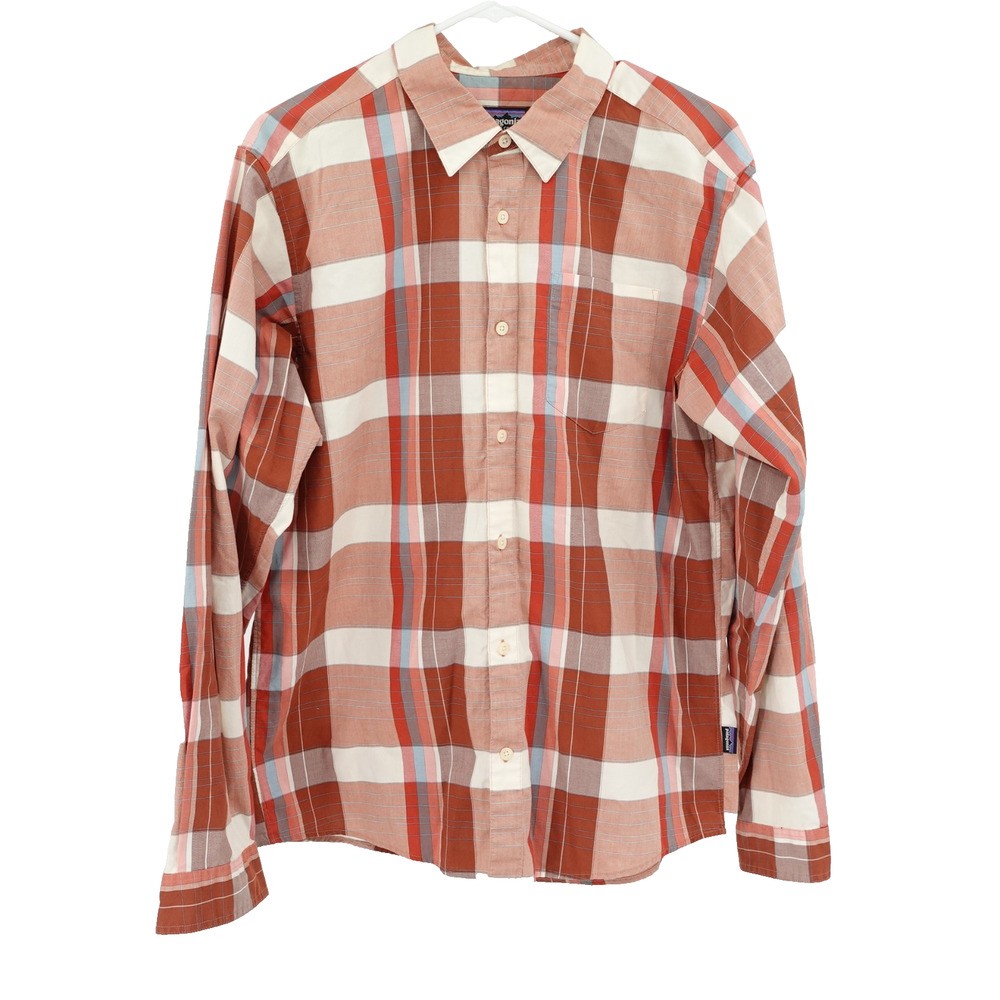 Patagonia Button Up Shirt SZ M Organic Cotton Sustainable Lightweight Granola